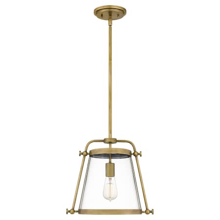 Quoizel Cardiff 1-Light Weathered Brass Mini Pendant QPP5344WS